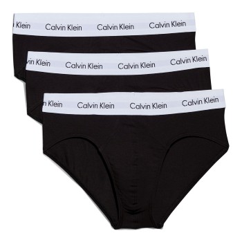 Calvin Klein 3P Cotton Stretch Hip Brief Sort bomuld X-Large Herre