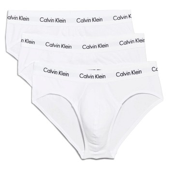 Calvin Klein 3P Cotton Stretch Hip Brief Hvid bomuld Small Herre