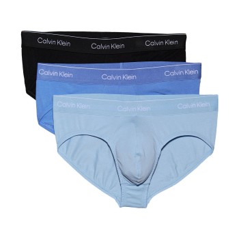 Calvin Klein 3P Icon Cotton Briefs Sort/Blå bomuld Large Herre