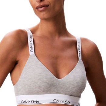 Calvin Klein BH Icon Cotton Modal Classic Bralette Lysegrå Large Dame