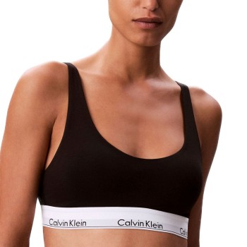 Calvin Klein BH Icon Cotton Modal Lined Bralette Sort Medium Dame