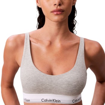 Calvin Klein BH Icon Cotton Modal Lined Bralette Lysegrå Large Dame
