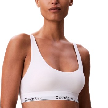 Calvin Klein BH Icon Cotton Modal Lined Bralette Hvid X-Large Dame