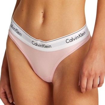 Calvin Klein Trusser Icon Cotton Modal Thong Rosa X-Large Dame