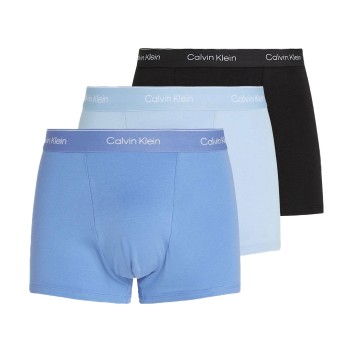 Calvin Klein 3P Icon Cotton Relaxed Fit Trunks Sort/Blå bomuld Large Herre