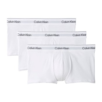 Calvin Klein 3P Icon Cotton Stretch Low Rise Trunk Hvid bomuld Large Herre