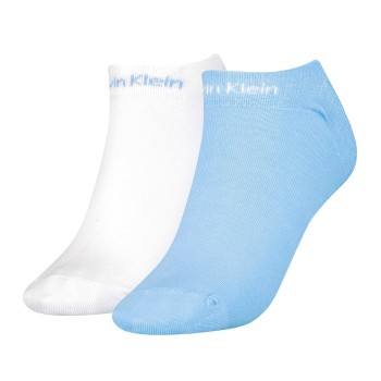 Calvin Klein Strømper 2P Leanne Coolmax Gripper Liner Socks Blå/Hvid One Size Dame