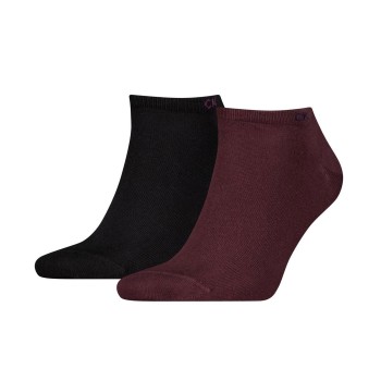 Calvin Klein Strømper 2P Men Sneaker Socks Sort/Vinrød Str 43/46 Herre
