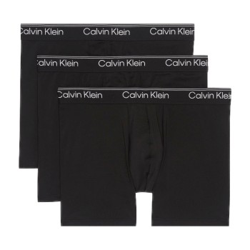 Calvin Klein 3P Microfibre Stretch Boxer Brief Sort polyester Small Herre