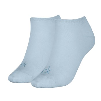 Calvin Klein Strømper 2P Shiny Logo Sneaker Socks Lyseblå Str 39/42 Dame