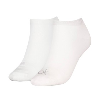 Calvin Klein Strømper 2P Shiny Logo Sneaker Socks Hvid Str 35/38 Dame