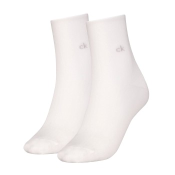 Calvin Klein Strømper 2P Short Sock Roll Top Hvid Str 39/42 Dame