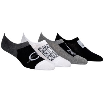 Calvin Klein Strømper 4P Sneaker Liner Socks Gift Box Sort/Grå Str 40/46 Herre