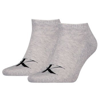 Calvin Klein Strømper 2P Sneaker Monogram Socks Grå Str 39/42 Herre