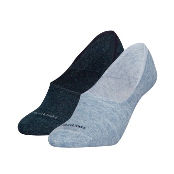 Calvin Klein Strømper 2P Women Mid Cut Footie Socks Marine/Blå Str 39/42 Dame