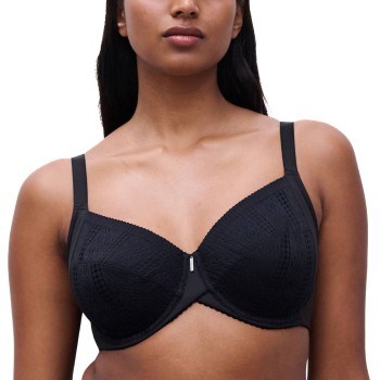 Chantelle BH EasyFeel Very Covering Underwired Bra Sort nylon E 105 Dame