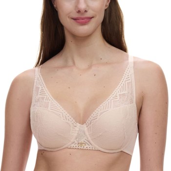 Chantelle BH Origins Lace Lightweight Plunge Bra Beige nylon E 80 Dame