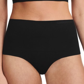 Chantelle Trusser Smooth Comfort High Waisted Thong Sort Small Dame