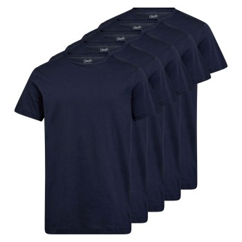 Claudio 5P Cotton T-Shirt Marineblå bomuld Medium Herre