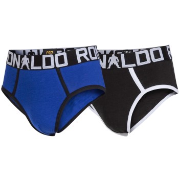 CR7 Cristiano Ronaldo 2P Boys Line Briefs Sort/Blå bomuld 134-140