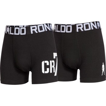 CR7 Cristiano Ronaldo 2P Boys Line Trunk Sort bomuld 116/128