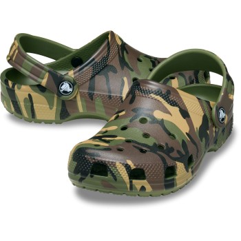 Crocs Classic Camo Clog Kids Grøn/Brun not spec US J2 (EU 33-34) Barn