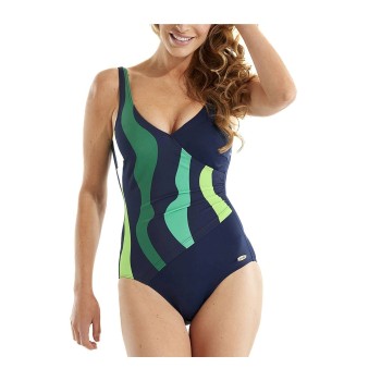 Damella Julia Basic Swimsuit Blå/Grøn 48 Dame