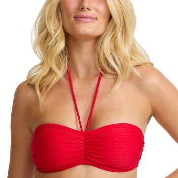 Damella Olivia Textured Padded Bikini Bra Rød nylon 40 Dame