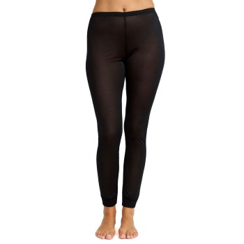Damella Silk Leggings Sort silke Small Dame