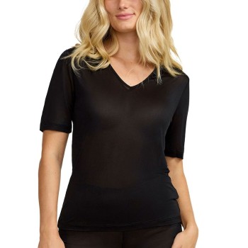 Damella Silk T-Shirt Sort silke XX-Large Dame