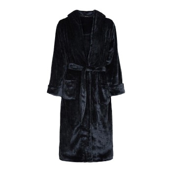 Decoy Long Terry Robe With Hood Sort polyester X-Large Dame