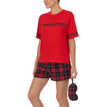 DKNY 100 DKNY Short Pj Set Rød/Sort X-Large Dame