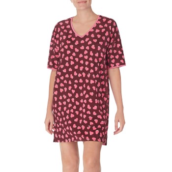 DKNY Wishlist Worthy Sleepshirt Rød Mønster  polyester Large Dame