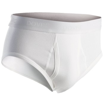 Dovre Brief With Fly Hvid økologisk bomuld 3XL Herre