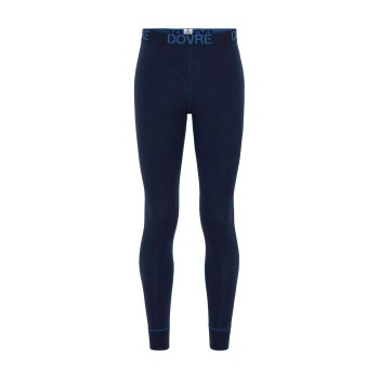 Dovre Organic Wool Long Johns Marineblå merinould Small Herre