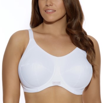 Elomi BH Energise Sports Bra Hvid nylon L 80 Dame