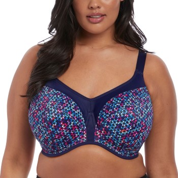 Elomi BH Energise Underwire Sport Support Bra Marine mønster F 100 Dame