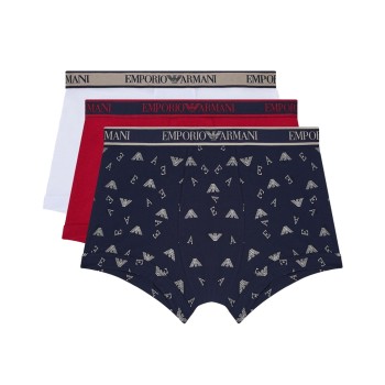 Emporio Armani Armani Logo Boxer Briefs With Core Logo Waistband 3P Flerfarvet-2 bomuld Medium Herre