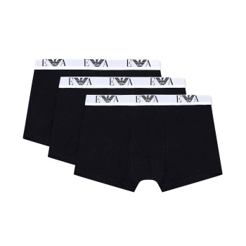 Emporio Armani Armani Stretch Jersey Boxer With Logo 3P Sort bomuld Medium Herre