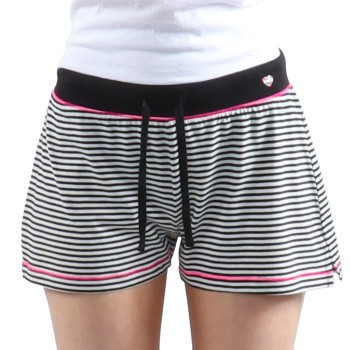 Esprit Anna Pyjamas Shorts Sort/Hvid bomuld 38 Dame