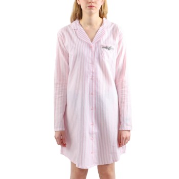 Esprit Calista Flannel Nightshirt Hvid/Rosa bomuld 38 Dame