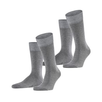 Falke Strømper 2P Happy Socks Grå Str 43/46 Herre