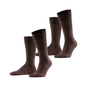 Falke Strømper 2P Happy Socks Mørkbrun  Str 43/46 Herre