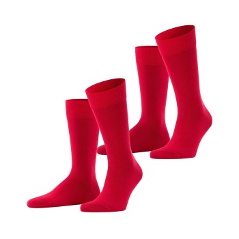 Falke Strømper 2P Happy Socks Rød Str 43/46 Herre