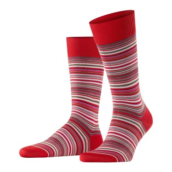 Falke Strømper Microblock Socks Rød Mønster  bomuld Str 41/42 Herre