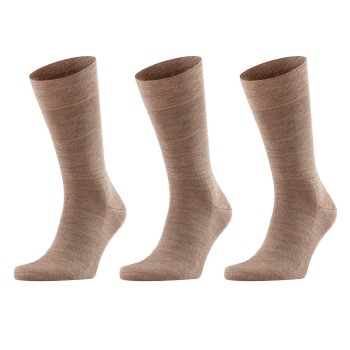 Falke Strømper 3P Sensitive Berlin Beige Str 47/50 Herre