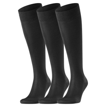 Falke Strømper 3P Tiago Knee-high Sort bomuld Str 45/46 Herre