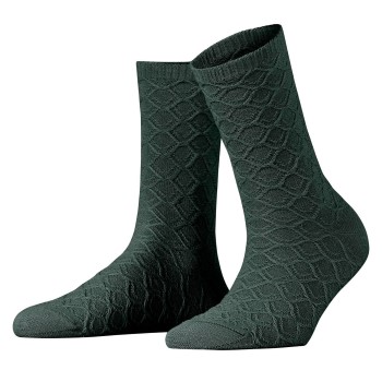 Falke Strømper Women Argyle Wool Sock Grøn Str 35/38 Dame