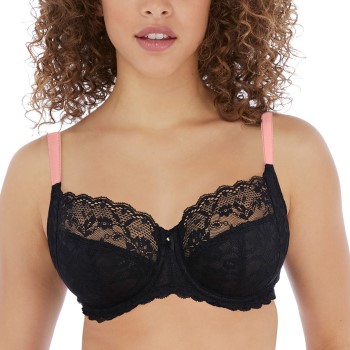Freya BH Offbeat Undewired Side Support Bra Sort L 80 Dame