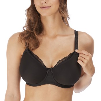 Freya BH Pure Underwire Moulded Nursing Bra Sort nylon G 70 Dame